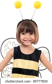 Happy Child With Bee Costume