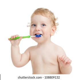 Happy Child Brushing Teeth Stock Photo 111552077 | Shutterstock