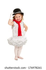 Happy Child In Christmas Winter Snowman Ballet Dance Recital Costume