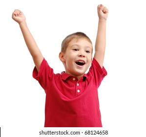 Happy Child Isolated On White Background Stock Photo 68124658 ...