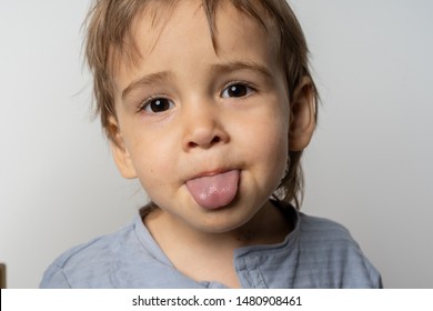 Happy Child Put Out His Tongue Stock Photo 1480908461 