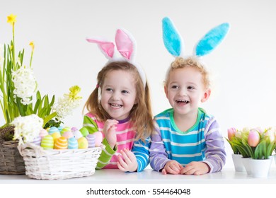 Happy Children Celebrate Easter Home Boy Stock Photo 554464048 ...