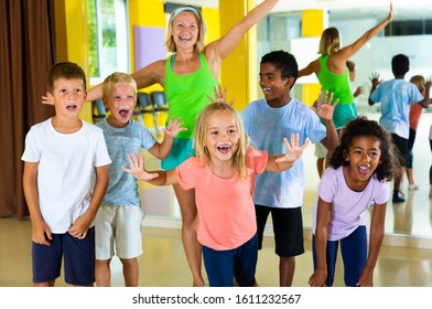 Happy Children Dance Studio Smiling Having Stock Photo 1611232567 ...