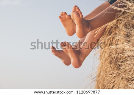 Similar – Happy children playing in the park