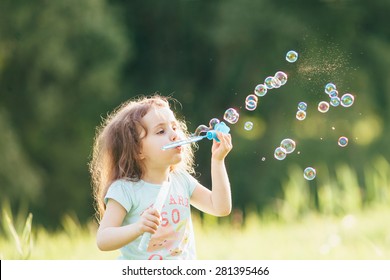 Portrait Funny Lovely Little Girl Blowing Stock Photo (Edit Now) 62346658