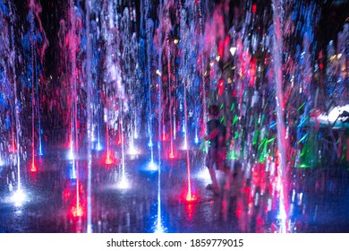 Happy Children Playing Water Fountain Evening Stock Photo 1859779015 ...