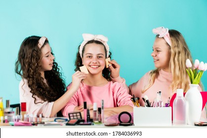 happy childrens day. friends with happy face. Beauty and fashion. girls friends have fun on spa beauty salon party. beauty portrait of three children with natural make up and healthy skin. - Shutterstock ID 1784036993