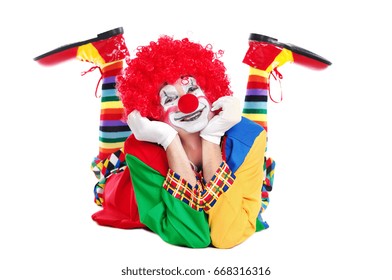 Happy Clown  Laying On The Floor