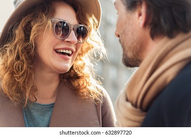 Happy Couple Flirting With Joy