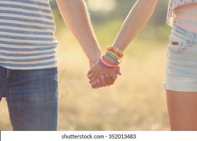Boy And Girl Holding Hands Images Stock Photos Vectors Shutterstock