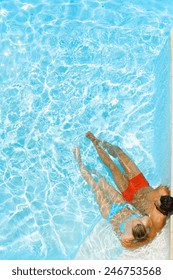 Happy Couple In Hotel Pool