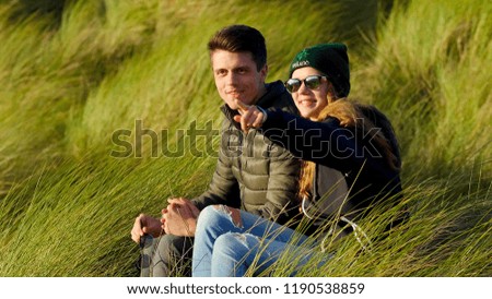 Similar – Image, Stock Photo Ireland, the green island. Beach of Bray in the early morning