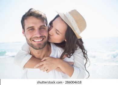 Happy Couple Smiling Beach Stock Photo 286004618 | Shutterstock