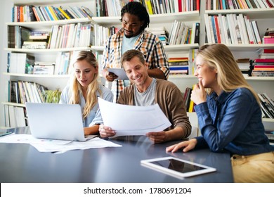Happy creative team in office. Business, startup, design, people and teamwork concept - Shutterstock ID 1780691204