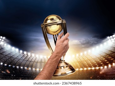 Momento de celebración de la Copa de Oro del Equipo de Cricket Rising.