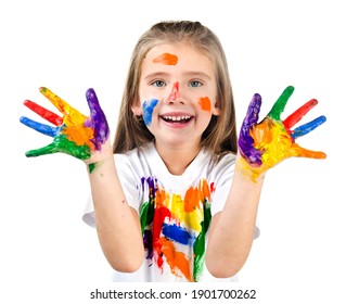 Happy Cute Little Girl Child Colorful Stock Photo 1901700262 | Shutterstock