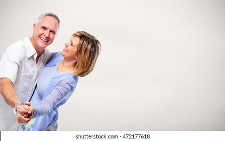 Happy Dancing Senior Couple.