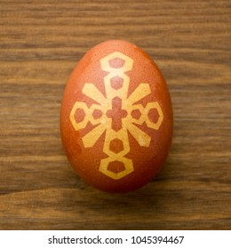Happy easter eggs decorated with stencilled drawings - Shutterstock ID 1045394467