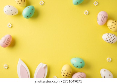 Feliz Pascua flatlay con