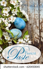 Happy Easter write in Romanian language, Paste fericit 