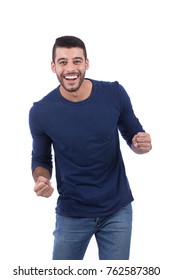 Happy Excited Young Man Closed Fists Stock Photo 762587380 | Shutterstock