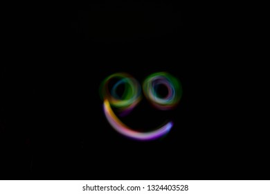 Happy Face From Light Trail