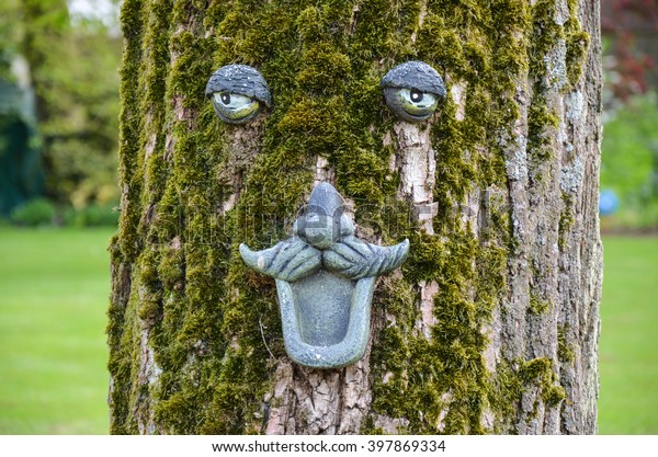 Happy Face Tree Decoration Stock Photo Edit Now 397869334