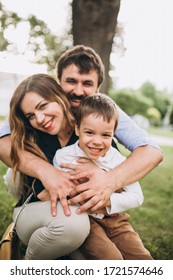 Happy Family Dad Mom Son Having Stock Photo (Edit Now) 1721574646