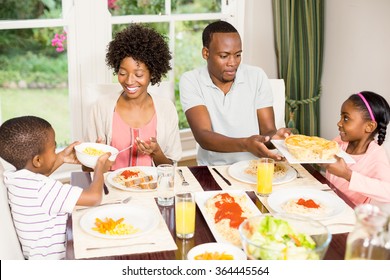 Happy Family Eating Together Home Stock Photo 364445564 | Shutterstock