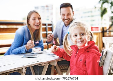 Happy Family Enjoying Cake Restaurant Stock Photo 791676754 | Shutterstock