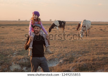 Similar – Father and daughter