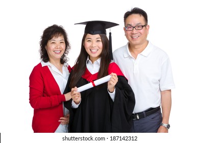 Happy Family With Graduate Daughter 