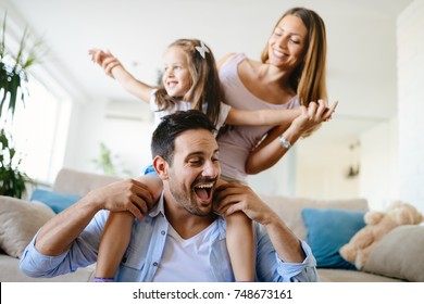 Happy Family Having Fun Times At Home