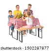 family picnic isolated
