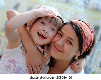 Happy family moments - Mother and child have a fun