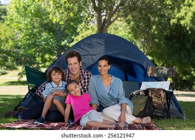 Happy Family On Camping Trip Their Stock Photo 256121947 | Shutterstock