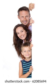 Happy Family On White Background