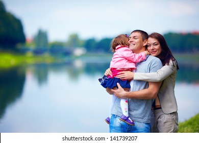 Happy Family Portrait, Outdoors