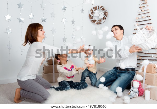 Happy Family Portrait Two Parents Brother Stock Photo 497818060 ...