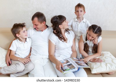 Happy Family Spends Together Time