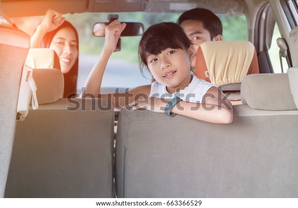 happy family
travel in car, ready to vacation.

