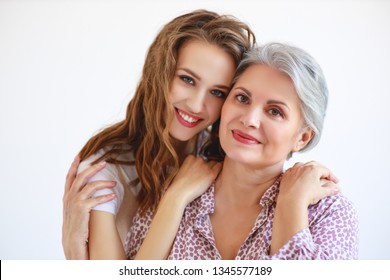 Happy Family Two Generations Old Mother Stock Photo (Edit Now) 1345577189