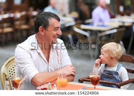 Happy Father Daughter Cute Little Baby Stock Photo Edit Now