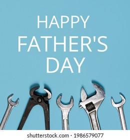 Happy Fathers Day Banner Different Wrenches Stock Photo 1986579077 ...