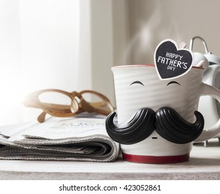 Happy Fathers Day Concept Of Coffee Cup