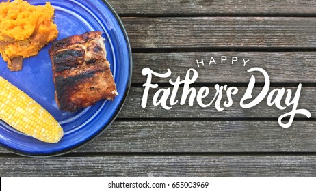 Happy Father's Day Grilled Food Graphic