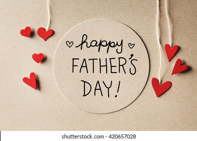 Happy Fathers Day Message Handmade Small Stock Photo 420657028 ...