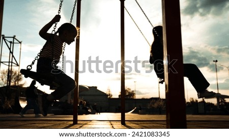 Similar – lovely little girl on a children’s slide