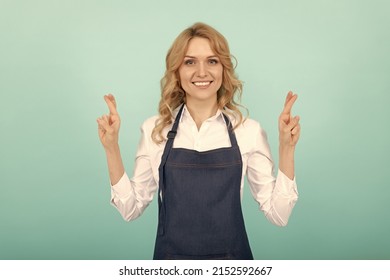 Happy Female Barista. Professional Cook. Cheerful Girl Chef. Restaurant Staff.