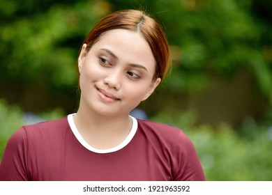 A Happy Filipina Female Woman